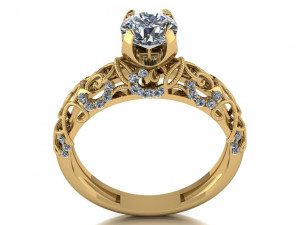 solitaire ring Model 3D
