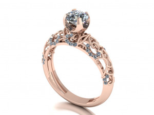 solitaire ring Model 3D