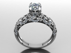 solitaire ring Model 3D