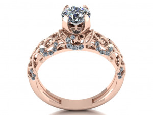solitaire ring Model 3D