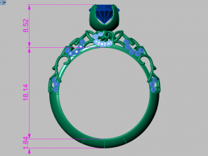 solitaire ring Model 3D
