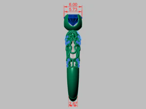 bague solitaire Modèle 3D