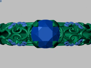 bague solitaire Modèle 3D