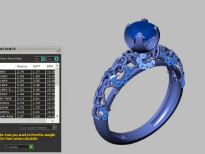 bague solitaire Modèle 3D