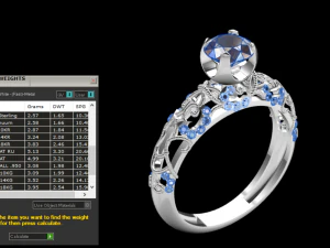 bague solitaire Modèle 3D