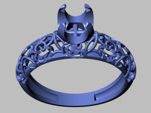 bague solitaire Modèle 3D