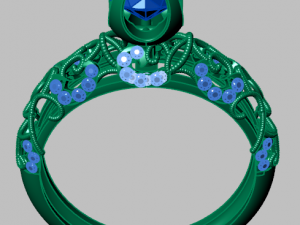 solitaire ring Model 3D
