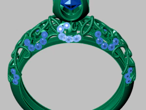 bague solitaire Modèle 3D