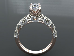 solitaire ring Model 3D