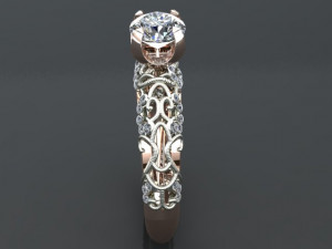 solitaire ring Model 3D
