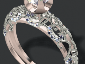 solitaire ring Model 3D