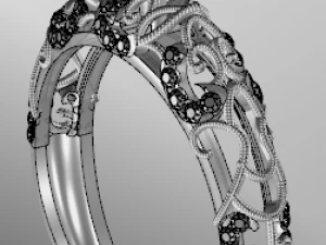 bague solitaire Modèle 3D