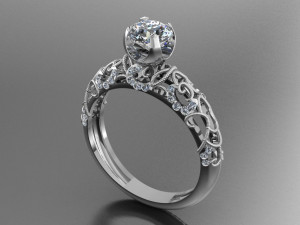 solitaire ring Model 3D