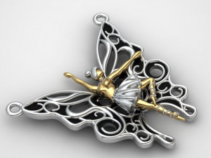 ballet pendant 3D Model