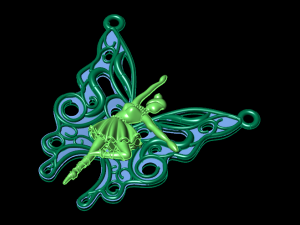 ballet pendant 3D Model