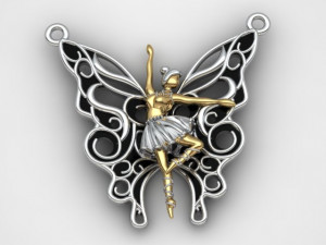 ballet pendant 3D Model