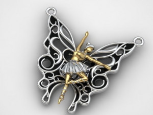 ballet pendant 3D Model