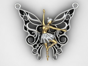 ballet pendant 3D Model