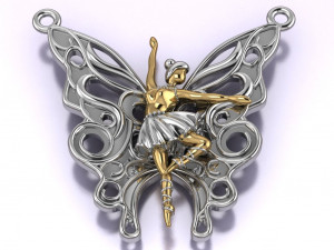 ballet pendant 3D Model
