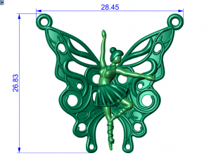 ballet pendant 3D Model