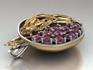 pomegranate pendant 3D Model