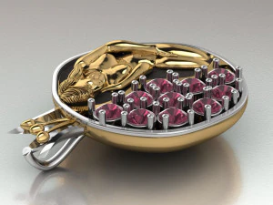 pomegranate pendant 3D Model