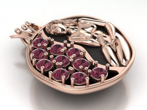 pomegranate pendant 3D Model