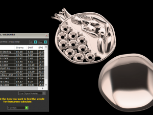 pomegranate pendant 3D Model