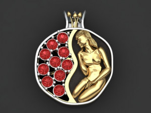 pomegranate pendant 3D Model
