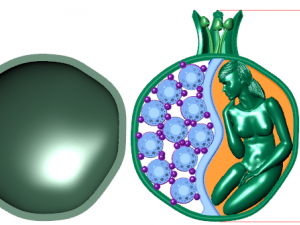 pomegranate pendant 3D Model