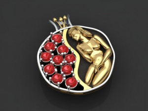 pomegranate pendant 3D Model