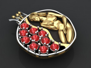 pomegranate pendant 3D Model
