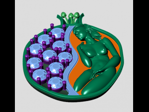 pomegranate pendant 3D Model