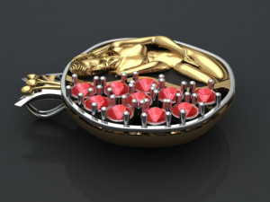 pomegranate pendant 3D Model