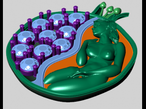 pomegranate pendant 3D Model