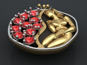 pomegranate pendant 3D Model