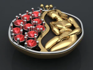 pomegranate pendant 3D Model