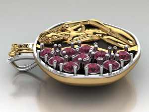 pomegranate pendant 3D Model