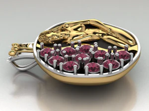 pomegranate pendant 3D Model