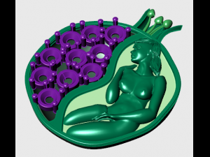 pomegranate pendant 3D Model