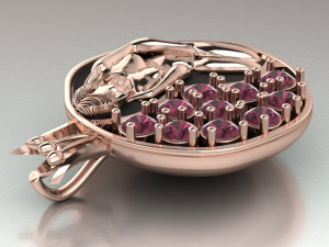 pomegranate pendant 3D Model