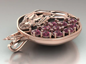 pomegranate pendant 3D Model