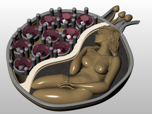 pomegranate pendant 3D Model