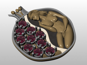 pomegranate pendant 3D Model
