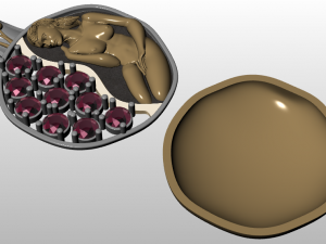 pomegranate pendant 3D Model