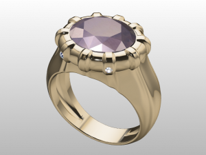 classic ring Modelo 3D