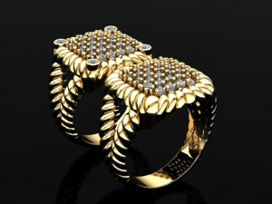 STL file Louis Vuitton idylle blossom ornaments rings 3D print