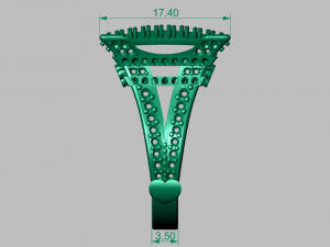 eiffel tower ring Modelo 3D