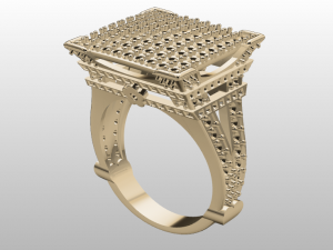 eiffel tower ring Modelo 3D