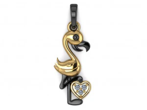 ciondolo fenicottero Modello 3D